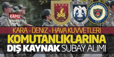 Dış Kaynak Subay Alımı 2024