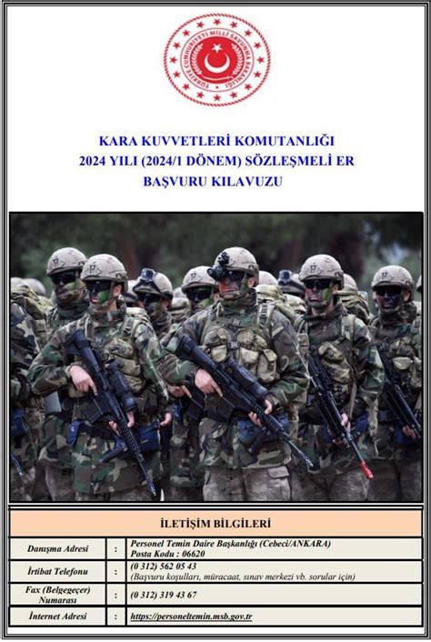 Sözleşmeli Er Başvuru Kılavuzu Sözleşmeli Er Başvuru Kılavuzu