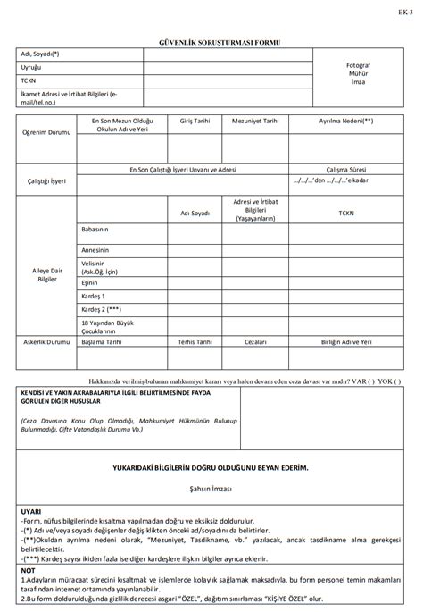TSK Güvenlik Formu Nedir? TSK Güvenlik Formu Nedir?
